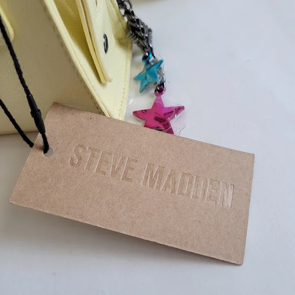 Steve Madden Women's Yellow Handbag with Star Charms NWT - Picture 6 of 16